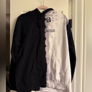 HUF Split Black and White Hoodie XL